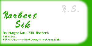 norbert sik business card